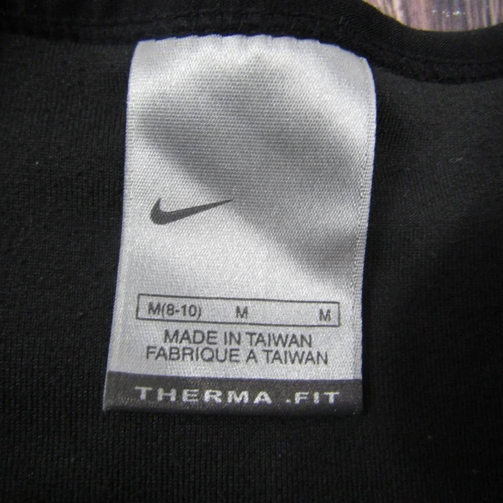 Nike Shirt Youth M (8-10) Black Long Sleeve Therma-Fit‎ Thermal Fleece